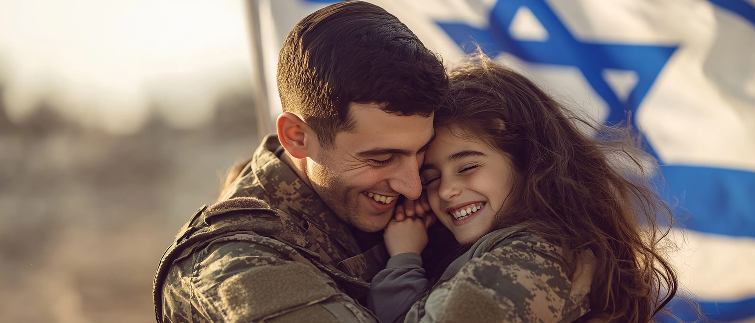israeli-soldier-joyfully-hugs-his-wife-child